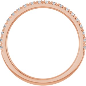 10K Rose Gold 1/4 CTW Lab-Grown Diamond French-Set Anniversary Band