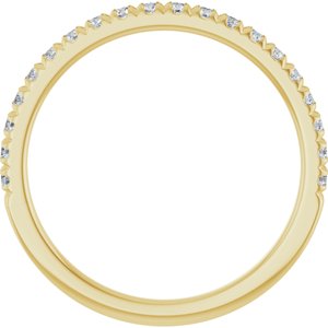 10K Yellow Gold 1/4 CTW Lab-Grown Diamond French-Set Anniversary Band