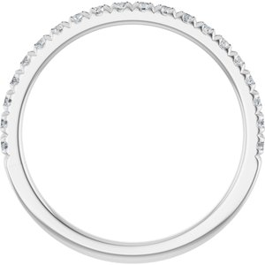 10K White Gold 1/4 CTW Lab-Grown Diamond French-Set Anniversary Band