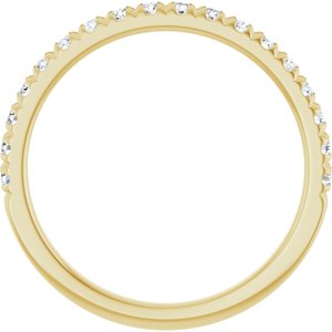 10K Yellow Gold 1/3 CTW Natural Diamond French-Set Anniversary Band