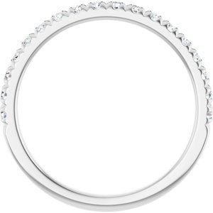 10K White Gold 1/3 CTW Natural Diamond French-Set Anniversary Band