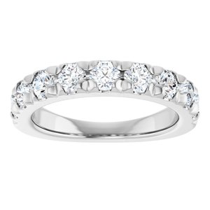 Platinum 1 1/3 CTW Lab-Grown Diamond French-Set Anniversary Band