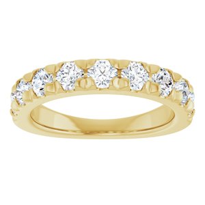 14K Yellow Gold 1 1/3 CTW Lab-Grown Diamond French-Set Anniversary Band