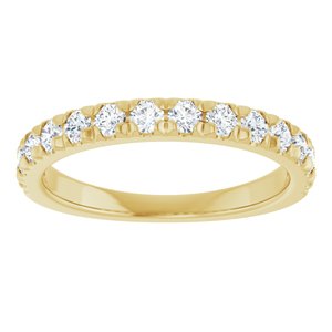 10K Yellow Gold 5/8 CTW Lab-Grown Diamond French-Set Anniversary Band