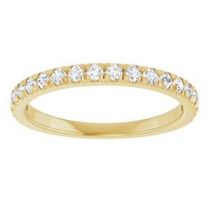 10K Yellow Gold 1/3 CTW Natural Diamond French-Set Anniversary Band