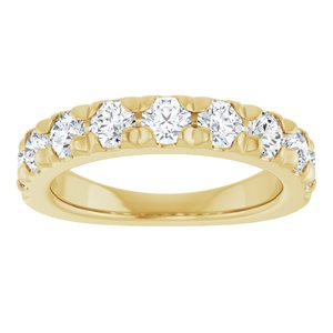 10K Yellow Gold 1 1/3 CTW Lab-Grown Diamond French-Set Anniversary Band