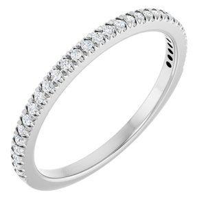 Platinum 1/8 CTW Natural Diamond French-Set Anniversary Band