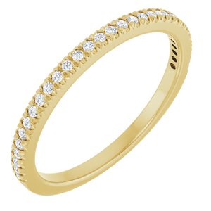 10K Yellow Gold 1/8 CTW Lab-Grown Diamond French-Set Anniversary Band