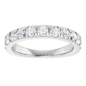Platinum 1 CTW Lab-Grown Diamond French-Set Anniversary Band