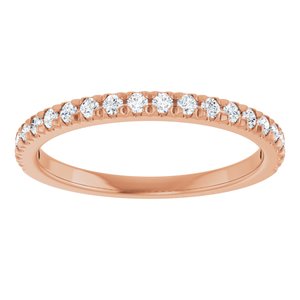 10K Rose Gold 1/4 CTW Lab-Grown Diamond French-Set Anniversary Band