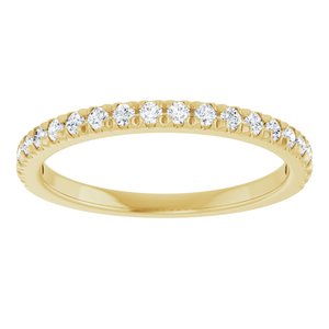 10K Yellow Gold 1/4 CTW Lab-Grown Diamond French-Set Anniversary Band