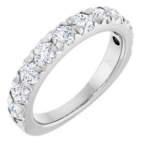 Platinum 1 1/5 CTW Lab-Grown Diamond French-Set Anniversary Band