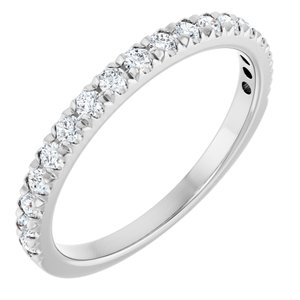 10K White Gold 1/3 CTW Natural Diamond French-Set Anniversary Band