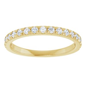 10K Yellow Gold 1/4 CTW Natural Diamond French-Set Anniversary Band