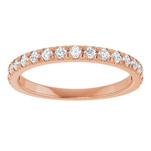 14K Rose Gold 1/3 CTW Lab-Grown Diamond French-Set Anniversary Band