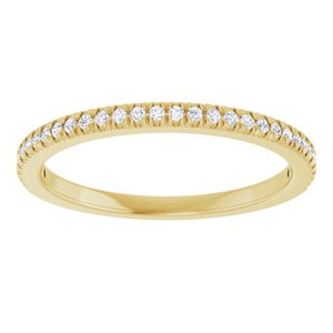 10K Yellow Gold 1/8 CTW Natural Diamond French-Set Anniversary Band