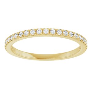 10K Yellow Gold 1/5 CTW Lab-Grown Diamond French-Set Anniversary Band