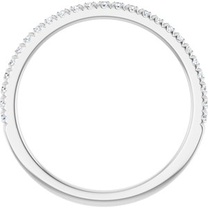 14K White Gold 1/5 CTW Lab-Grown Diamond French-Set Anniversary Band