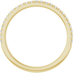 14K Yellow Gold 1/5 CTW Lab-Grown Diamond French-Set Anniversary Band