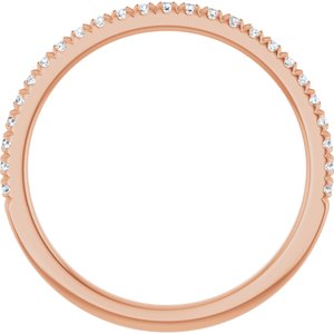 14K Rose Gold 1/5 CTW Lab-Grown Diamond French-Set Anniversary Band