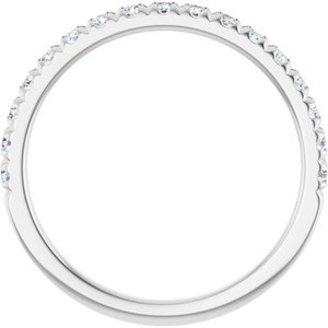 14K White Gold 1/3 CTW Natural Diamond French-Set Anniversary Band