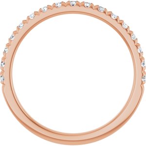14K Rose Gold 1/3 CTW Natural Diamond French-Set Anniversary Band