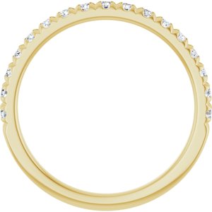 14K Yellow Gold 1/3 CTW Natural Diamond French-Set Anniversary Band