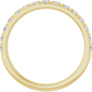 10K Yellow Gold 3/8 CTW Natural Diamond French-Set Anniversary Band