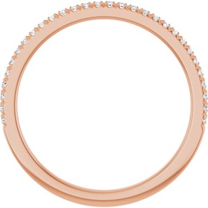 14K Rose Gold 1/8 CTW Natural Diamond French-Set Anniversary Band