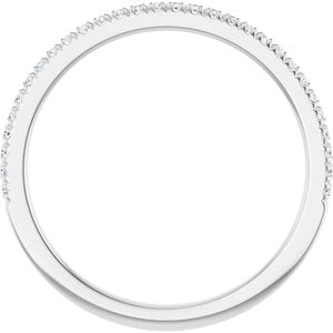 Platinum 1/8 CTW Natural Diamond French-Set Anniversary Band