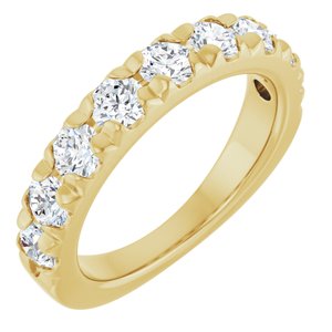 10K Yellow Gold 1 1/3 CTW Lab-Grown Diamond French-Set Anniversary Band