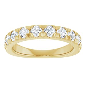 14K Yellow Gold 1 1/5 CTW Lab-Grown Diamond French-Set Anniversary Band