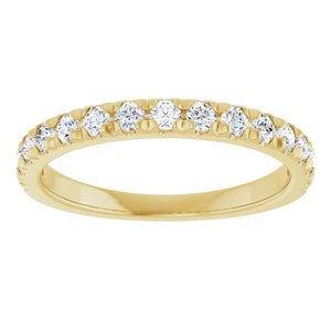 10K Yellow Gold 3/8 CTW Natural Diamond French-Set Anniversary Band