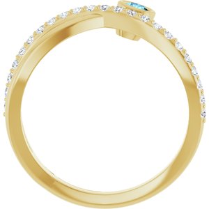 Criss-Cross Bezel-Set Ring