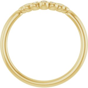 14K Yellow .03 CTW Lab-Grown Diamond  Vintage-Inspired Contour Band
