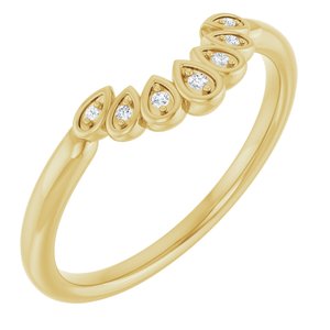14K Yellow .05 CTW Lab-Grown Diamond  Vintage-Inspired Contour Band