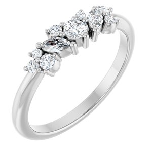 Platinum 1/3 CTW Natural Diamond Multi-Shape Ring