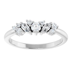 Platinum 1/3 CTW Natural Diamond Multi-Shape Ring