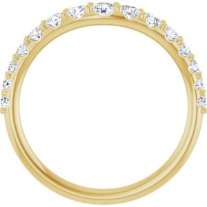 14K Yellow 1/2 CTW Natural Diamond Graduated Contour Band