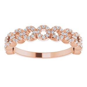 14K Rose Gold 1/4 CTW Natural Diamond Circle Ring