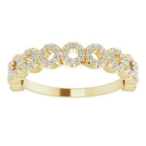 14K Yellow Gold 1/4 CTW Natural Diamond Circle Ring