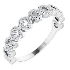 Sterling Silver 1/4 CTW Natural Diamond Circle Ring
