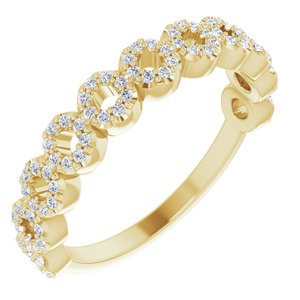 14K Yellow Gold 1/4 CTW Natural Diamond Circle Ring