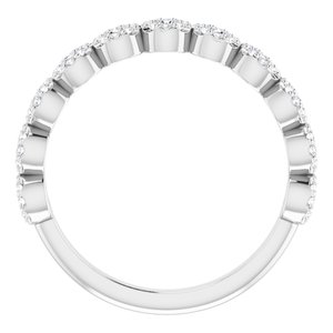 14K White Gold 1/4 CTW Natural Diamond Circle Ring