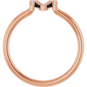 14K Rose Gold .07 CTW Natural Diamond Initial M Ring