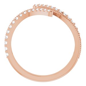 14K Rose Gold 1/4 CTW Natural Diamond Bypass Ring