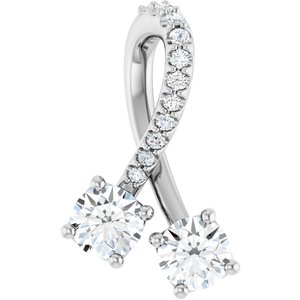 Platinum 1/2 CTW Natural Diamond Pendant