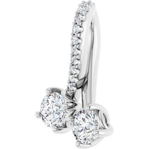 Platinum 1/2 CTW Natural Diamond Pendant