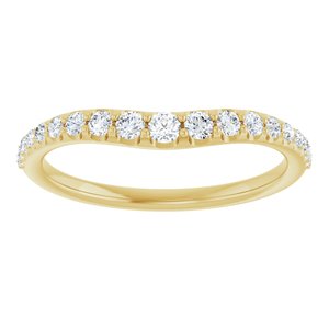 14K Yellow 1/3 CTW Natural Diamond Graduated Contour Band