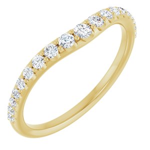 14K Yellow 1/3 CTW Natural Diamond Graduated Contour Band